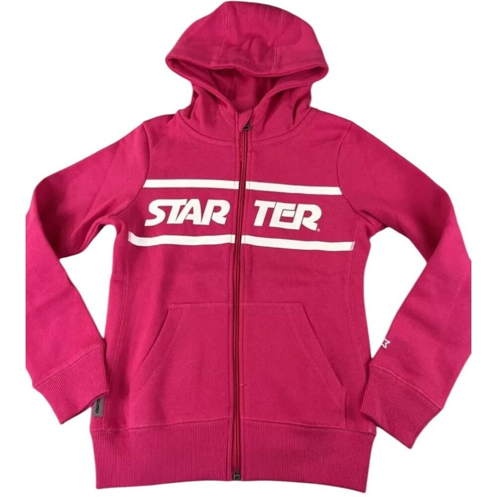 Starter Kids Authentic Medium Pink Hoodie Jacket 60% Cotton & 40% Polyester With